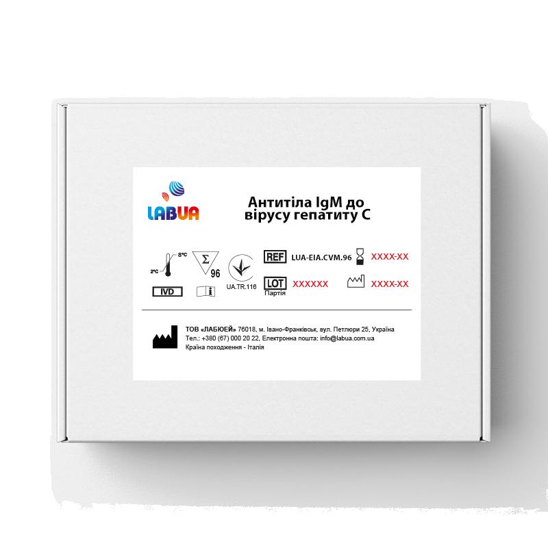 Набір для визначення антитіл IgM до HCV, LUA-EIA.CVM.96, LABUA